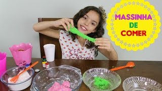 COMO FAZER MASSINHA DE MODELAR COMESTÍVEL  DIY  edible play dough [upl. by Ayit]