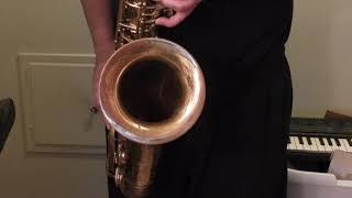 Tenor sax low Bb harmonics overtones 5 12 octaves  Thunderscreech [upl. by Kram]