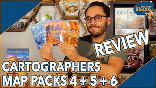 Cartographers New Map Packs 4  5  6  Review  Expanding Cartographers in Interesting Ways [upl. by Gervase]