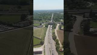 Sky view of Bagnatica and Milan Bergamo Airport Italy [upl. by Reichel]