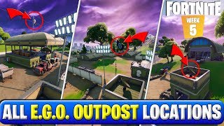 Visit Different EGO Outposts   All EGO Outpost Locations   Fortnite Chapter 2 [upl. by Ellenoj976]