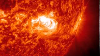 M64 class solar flare  Strong eruption on sunspot 1936 December 31 2013  Video Vax [upl. by Llemart]