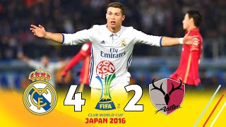 Real Madrid 4 × 2 Kashima  CRonaldo Show 2016 Club World Cup Final Extended Highlight amp Goal HD [upl. by Cailly]