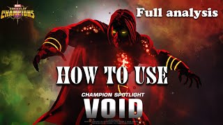 How to use VoidFull AnalysisMarvel Contest of Champions [upl. by Toulon]