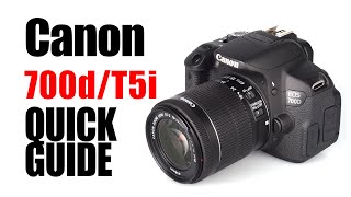 Canon EOS 700D  Rebel T5i Quick Guide to Auto Camera Settings Photography [upl. by Lentha]