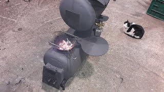 가스통 화목난로만들기 Ep 2  5 Make a Wood Stove [upl. by Llerat]