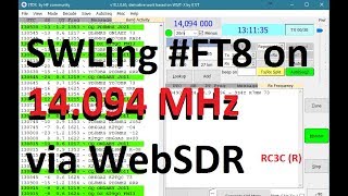 SWLing FT8 on 14094 MHz  via WebSDR using JTDX [upl. by Aicelav]