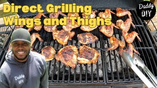 Perfectly Grilled Chicken Wings amp Thighs on Charcoal  POV Grilling Tips  ASMR [upl. by Enitram]