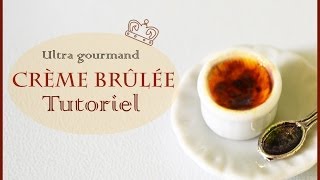 TUTO FIMO Crème brulée en pâte polymère Tutorial Creme Brulee polymer clay [upl. by Schoof]