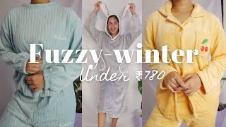 MEESHO WINTER HAUL Korean FuzzyAt Home Winter Wear  Rs600 [upl. by Pat]