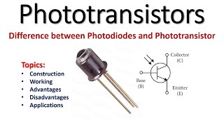 Phototransistor  Construction working advantages and disadvantages of phototransistor [upl. by Greer]