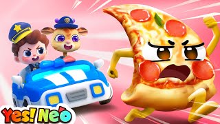 Police and Runaway Pizza  Sharing is Caring  Police Rescue  Nursery Rhyme amp Kids Songs  Yes Neo [upl. by Marne]