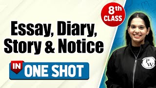 Essay Diary Story and Notice in One Shot  CBSE Class 8th  Pariksha Abhyas [upl. by Michaele]