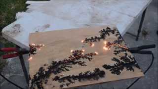 burning Lichtenberg figures in wood [upl. by Lampert916]