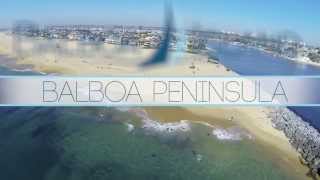 Balboa Peninsula Aerial Tour  Newport Beach CA [upl. by Haeckel911]