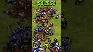 50 Elite Cataphracts vs 50 Elite Mamelukes AoE2 Shorts ageofempires gaming [upl. by Boaten]