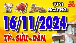 Tử vi tuổi TÝ  SỬU  DẦN ngày 16112024 Trúng Số Đổi Đời  Tử Vi Việt TV [upl. by Elwyn]