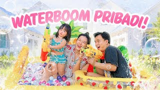 YUKACHAN BIKIN WATERBOOM PRIBADI DI RUMAH BARU  vlog [upl. by Yzus]