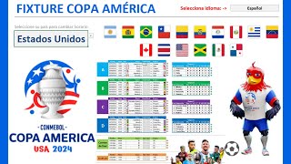 Fixture COPA AMERICA USA 2024âš½en Excelâœ… [upl. by Kaiser340]