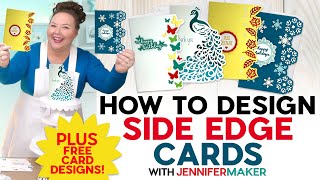 How To Create Perfect Side Edge Cards  Birthday Holidays And Custom Cards [upl. by Eybbob]