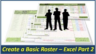 Excel Roster  Create a Basic Roster in Microsoft Excel  Part 2 [upl. by Yddeg725]