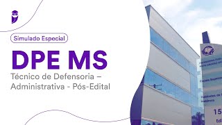 Simulado DPE MS – Técnico de Defensoria – Administrativa  PósEdital – Instituto AOCP  Correção [upl. by Accem]