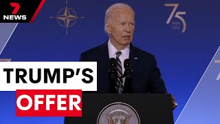 Joe Biden delivers speech at NATO summit in Washington  7NEWS [upl. by Narik349]