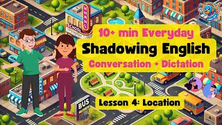 L4  Shadowing English Speaking Practice  10 Minutes Conversation Dictation  Fishy English [upl. by Gamber]