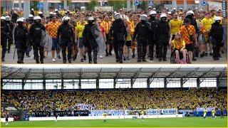 KIBICE Motor Lublin  Korona Kielce 04082024 TRYBUNY [upl. by Elleinad]