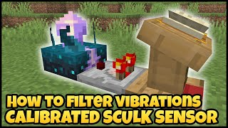 How To Filter Vibrations With CALIBRATED SCULK SENSOR In MINECRAFT [upl. by Ernesta]