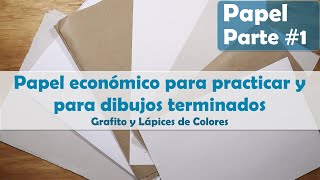 Papel económico para practicar y para dibujos terminados grafito y lápices de colores [upl. by Retsae]