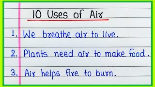 Uses of Air  10 Uses of Air  Advantages of Air  Importance of Air [upl. by Eded]