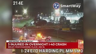 3 hurt in crash on I24 [upl. by Verdie]