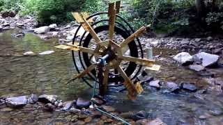 Perpetual motion water wheel pump Water wheel [upl. by Ailed]