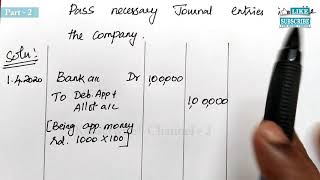 2 Issue of Debentures Journal Entries  at Par at Premium at Discount  Problem with Solution [upl. by Nosduh]