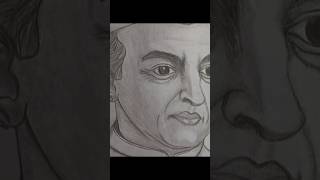 Pandit Jawaharlal Nehru ji ka photo pencil artwork  short  YouTubeshort [upl. by Nnadroj952]