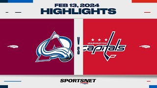 NHL Highlights  Avalanche vs Capitals  February 13 2024 [upl. by Rossner]