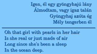 Omega  Gyöngyhajú lány  Pearls in her hair hungarian  english lyrics [upl. by Leanatan383]