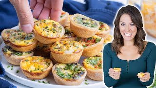 Homemade Mini Quiche  3 Delicious Flavors [upl. by Nosimaj]