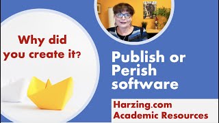 Why did you create the Publish or Perish software [upl. by Nashoma102]