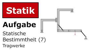 🔧 Statische Bestimmtheit 7 Technische Mechanik Statik Tragwerke [upl. by Mckeon]