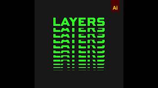 Layered Style Typography Effect in Adobe Illustrator [upl. by Clothilde]