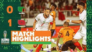 HIGHLIGHTS  Zambia 🆚 Morocco  ملخص مباراة زامبيا والمغرب TotalEnergiesAFCON2023  MD3  Group F [upl. by Rod517]