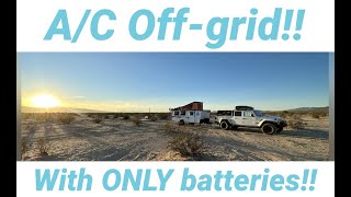 S3E2  Running AC Offgrid  AC on Battery ONLY  TAXA Mantis AC Offgrind [upl. by Georgiana]