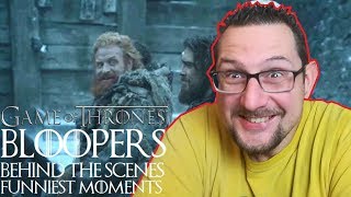 Game Of Thrones  Bloopers  Behind The Scenes  Funniest Moments REACTION [upl. by Sugirdor]