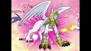 Gatomon Armor Digivolves to Nefertimon  Digimon Adventure 02 2000 [upl. by Ravilob]