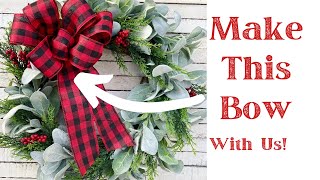 How to Make a Bow Making A Wreath Bow With My Daughter [upl. by Fanestil534]