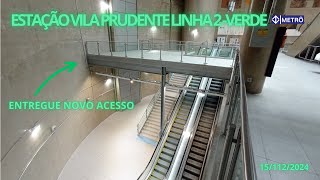 A estação Vila Prudente linha 2Verde ganhou novas escadas no dia 6 de novembro de 2024 [upl. by Doersten]