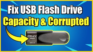 How to Restore USB Flash Drive to FULL Capacity Fix Corrupted USB Drive [upl. by Kcireddor]