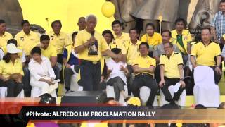 Alfredo Lims proclamation rally speech [upl. by Bauer]